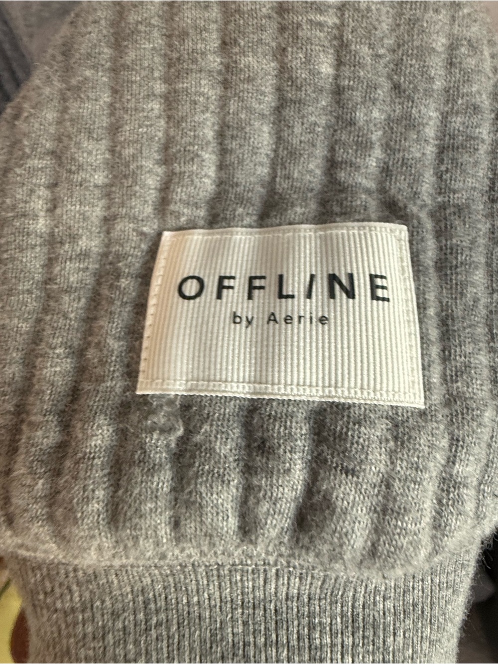 Mi Gray Ribbed Hooded Pullover Sweater - Picture 2 of 5